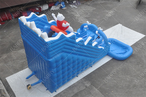 Toboggan aquatique gonflable commercial <span class=keywords><strong>d</strong></span>'été tropical toboggan géant de piscine gonflable - Product Image 5