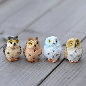 Nhà Máy Giá Thu Nhỏ Nhựa Đêm Owl Bức Tượng Cổ Tích Vườn Mini Động Vật Tượng Đồ Chơi Cho Micro Cảnh Quan Thực Vật Chim Mô Hình - Product Image 2