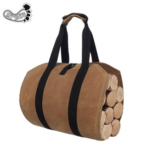 My Days Firewood Storage <b>Bag</b> Waxed <b>Canvas</b> Waterproof Outdoor Logging <b>Bag</b> <b>Large</b> Capacity Carrying <b>Bag</b> - Product Image 5