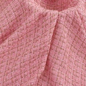 Commercio all'ingrosso 100% poliestere bouclé Tweed tessuto invernale viscosa rosso nero <span class=keywords><strong>rosa</strong></span> per la gonna da donna - Product Image 4
