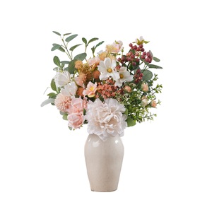 CallaFloral Fleurs Artificielles Bouquet de Roses en Tissu Plastique Tressé Fait Main Décoration Mariage Maison Style Moderne - Product Image 5