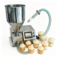 Machine de remplissage semi-automatique pour cupcakes, mousses, desserts, coupes de pâtisserie, chocolats, biscuits, puddings et gâteaux à étages
