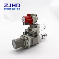 Régulateur de pression ZJHD avec manomètre intégré, combinaison air ACG20A-02G1-V-B avec soupape de décharge à 3 ports