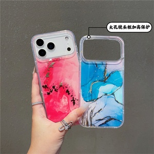 Funda de Teléfono de Lujo con Efecto Mármol Electrochapado para iPhone 17 Pro Max, 17 Air, 16, 15, 14, 13, 12, Carcasa Antigolpes de TPU y PC - Product Image 2