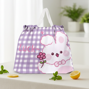 Großhandel Maßgefertigte Kordelzugbeutel mit Logo Farbdruck für Schnelle Takeout-Verpackungen für Bäckerei-Produkte Kuchen Snacks Brot - Product Image 3