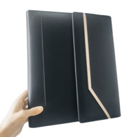 Échantillons personnalisés disponibles dossier de fichiers d'affaires pour le porte-documents juridique A4 portefeuille en cuir PU avec boucle magnétique