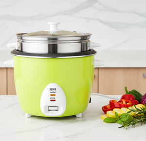 Cuisinière à riz automatique à tambour 1,5 L 500 W avec revêtement antiadhésif, commande à une touche, cuisson rapide avec cuiseur vapeur pour la cuisine, minuterie mécanique - Product Image 2