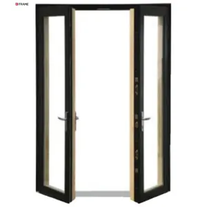 Villa Hinged Modern Luxury Apartment Popular Hot Sale Frame Aluminum Swing Exterior Frosted Glass Door