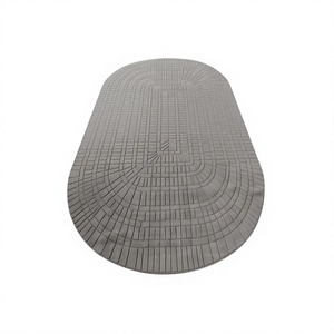 Tapis moderne brodé lavable rectangulaire antidérapant réversible en laine de Nouvelle-Zélande, soie botanique et bambou pour la maison et l'hôtel - Product Image 1