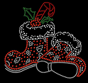 Caro Babbo Natale, loro sono i più cattivi! Trasferibili termici con strass natalizi brillanti, strass termoadesivi piatti in vetro. - Product Image 3