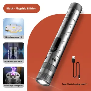 Đèn pin năng lượng mặt trời tự vệ cao áp cho nữ Đèn pin thiết bị chống sói ban đêm ngoài trời cầm tay đa chức năng - Product Image 6