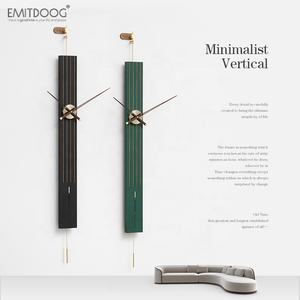Emidoog-Reloj de pared de madera ecológico, moderno, hecho a mano, de lujo, decoración del hogar, duradero, Simple, a la venta - Product Image 2