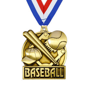 Fabricante de China, venta al por mayor, medallón, fundición de Metal, aleación de Zinc, Premio 3D, medalla de béisbol deportiva con cinta - Product Image 2