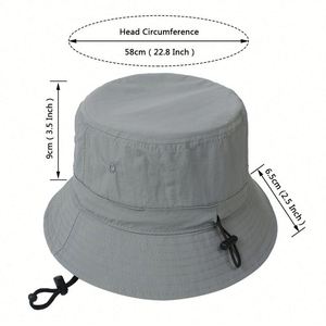 With Strap Quick Dry Packable Boonie Sun Outdoor Bucket Uv Protection Wide Brim <b>Fishing</b> Hat Promotion <b>Gift</b> - Product Image 3