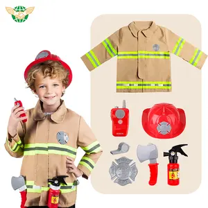 教育消防救助おもちゃセットキッズ消防士ヘルメットツールロールプレイ消防士職業コスチューム男の子と女の子のおもちゃ