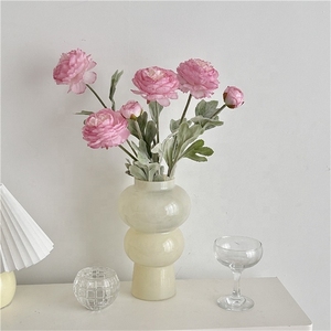 Fleurs artificielles de renoncules faites à la main, toucher réel, en tissu de soie, pour la décoration du salon et de la fête du Poisson d'avril, <span class=keywords><strong>Asiaticus</strong></span> - Product Image 4