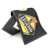 Tapis de bar en silicone caoutchouté imperméable, accessoires de fête pour bar à domicile, bière, whisky, cocktail, cadeaux publicitaires, designs personnalisés