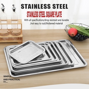 <span class=keywords><strong>Assiette</strong></span> rectangulaire en acier inoxydable 410Restaurant, <span class=keywords><strong>assiette</strong></span> profonde pour la cuisson à la vapeur du riz et du poisson, <span class=keywords><strong>assiette</strong></span> multi-usages pour restaurant et hôtel - Product Image 4