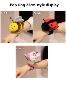 Nuova farfalla coccinella peluche con cerchio ricamato borsa portatile ciondolo giocattolo per alleviare lo Stress - Product Image 5