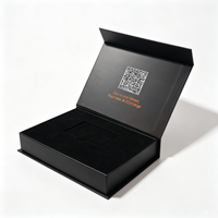 Emballage de carte de crédit VIP personnalisé, boîte en carton noir lisse magnétique, porte-carte en métal, boîte pour carte NFC pour entreprise