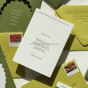 Custom <b>Printed</b> Full Set Wedding & Event Envelopes Coated <b>Paper</b> Cardboard/Kraft <b>Paper</b>/Art <b>Paper</b> Options Personalized Hot Stamping - Product Image 2