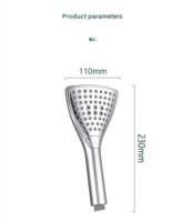 Pommeau de douche à main certifié CUPC pour salle de bain, à débit élevé, avec inverseur, en forme d'éventail et avec amplificateur de pression