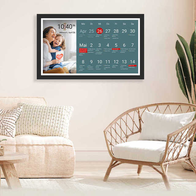 2025 Android 13 Touch Screen Wall Family Calendar Digital Plan Screen Tablet Smart Electronic Calendar Frame for Family