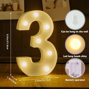 Letras del Alfabeto Inglés Iluminadas LED para Decoración del Hogar, Fiestas, Letreros, San Valentín, Bodas - Product Image 3