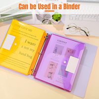 Carpeta de Anillas Transparente de Tamaño A4/Carta, con Cierre de Botón a Presión, Carpeta de Archivo Impermeable con Bolsillo para Etiquetas