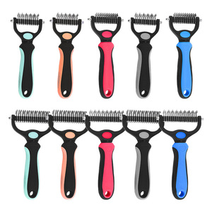 Peine de Acero Inoxidable para Mascotas, Suministros de Peluquería al por Mayor, Peine Desenredante para Perros, Gatos y Animales Pequeños, Cepillo de Doble Cara - Product Image 5