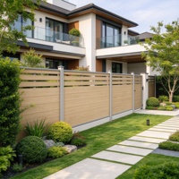 Panneau de clôture composite VILLI, clôture de jardin en WPC, protégé contre les UV, extérieur, contemporain, élégant, hôtels, REACH, respectueux de l'environnement