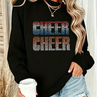 Transfert thermique personnalisé en strass pour T-shirts – Motif Cheer Design