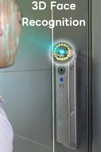 Serrure de <span class=keywords><strong>porte</strong></span> intelligente avec <span class=keywords><strong>interphone</strong></span> robotisé pour <span class=keywords><strong>porte</strong></span> en aluminium, bois, acier, WiFi, application intelligente, reconnaissance faciale, empreinte digitale, mot de passe, données cloud, alliage <span class=keywords><strong>d</strong></span>'aluminium - Product Image 3