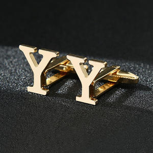 เสื้อเชิ้ตแขนเรียบกระดุมข้อมือสีทอง26ตัวอักษรภาษาอังกฤษสำหรับผู้ชายงานหมั้นงานแต่งงานหรือของขวัญ - Product Image 2