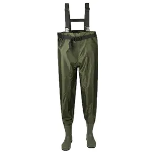Nylon Outdoor PVC Wader With Boots Fishing Wear Waterproof Breathable Chest Wader Fishing Nylon Waders