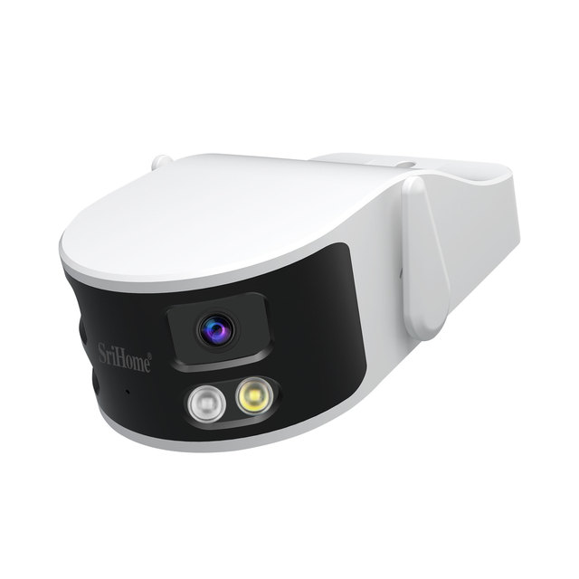 SriHome 180° Ultra-wide-angle Seamless Stitching Camera Supports Dual-band Wifi  Flame Recognition and Cloud Storage