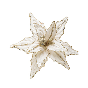 Fiore <span class=keywords><strong>di</strong></span> Poinsettia Natalizio, Fiori Artificiali in Velluto Luminoso, Varietà <span class=keywords><strong>di</strong></span> Colori Tra Cui Scegliere, Decorazione <span class=keywords><strong>per</strong></span> <span class=keywords><strong>Albero</strong></span> <span class=keywords><strong>di</strong></span> <span class=keywords><strong>Natale</strong></span> - Product Image 5