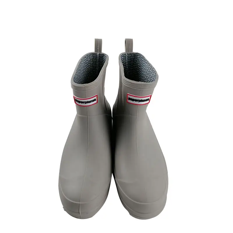 Grey fashion EVA lady rain boots cheap women rain shoes