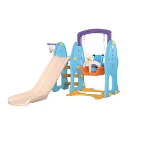 Small Children playground kids cheap indoor plastic slide school swings