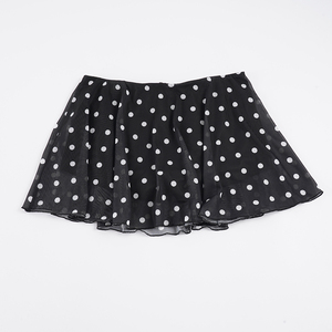 Falda pantalón con estampado de lunares y malla transparente estilo chica linda – Elegante falda pantalón básica con aberturas - Product Image 5