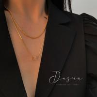 Collier tendance mixtes en or 18K pour hommes et femmes, chaîne à maillons torsadés, bijoux en or, acier inoxydable