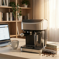 Appareils électroménagers, machine à café semi-automatique 15 bars avec groupe de brassage amovible, facile à nettoyer