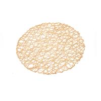 Napperon en plastique rond de style tressé en tissu coloré de conception tissée moderne de haute qualité