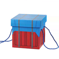 Boîte cadeau d'anniversaire créative personnalisée avec doublure en éponge et paquet cadeau de collation en carton ondulé boîte cadeau de jeu Airdrop