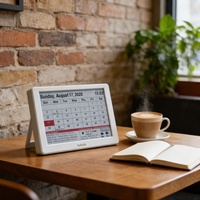 Calendrier intelligent WiFi E-Paper 7 pouces – Tableau de bord numérique pour synchronisation, organisateur d'affichage rechargeable, rappel de vacances en temps réel