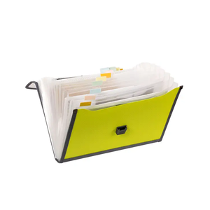 A4 <span class=keywords><strong>Foolscap</strong></span> gia cố nhựa 13 Pocket mở rộng tập tin thư mục với xử lý và khâu cạnh - Product Image 6