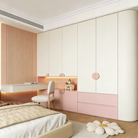 Ensemble de chambre à coucher moderne personnalisé avec portes en MDF, armoire et tiroirs de grande capacité pour un rangement gain de place