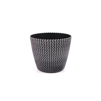 Pot de fleurs en plastique à texture tressée en rotin 3D, style nordique moderne, pour bureau, balcon, salon, plantes succulentes