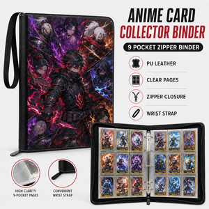 Album Porta Biglietti da Visita Personalizzato con 9 Scomparti, Porta Carte in Pelle PU con Cerniera per Collezionisti, Raccoglitore per Carte a 9 Tasche - Product Image 1