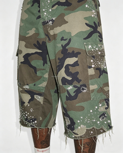 HG New Vintage Washed Streetwear Utility <b>Camo</b> <b>Cargo</b> <b>Shorts</b> Custom logo Men Oversized Fit Wide Leg Baggy Long Tactical <b>Shorts</b> - Product Image 4